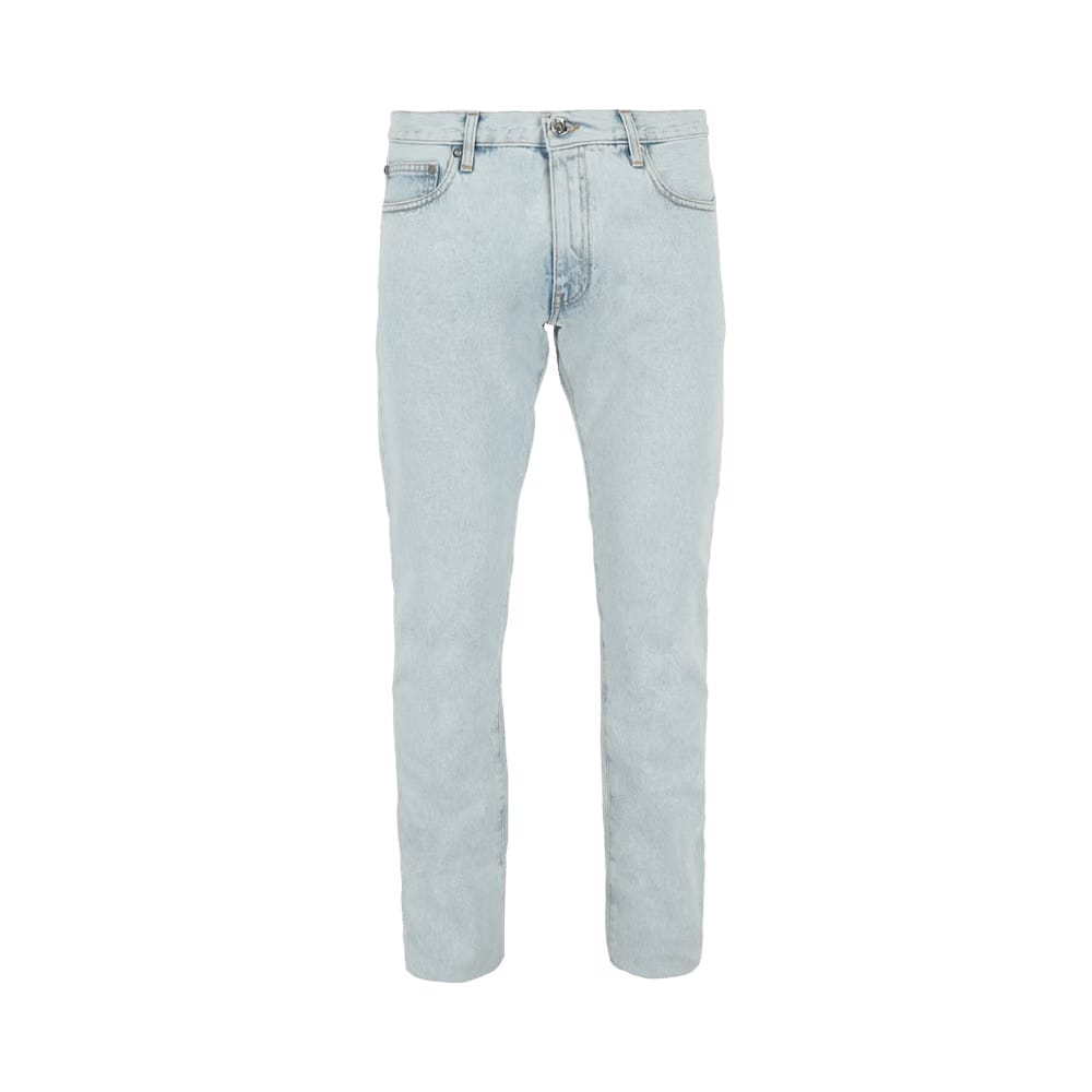 Off-White Diag Tab Slim Jeans Bleach Blue