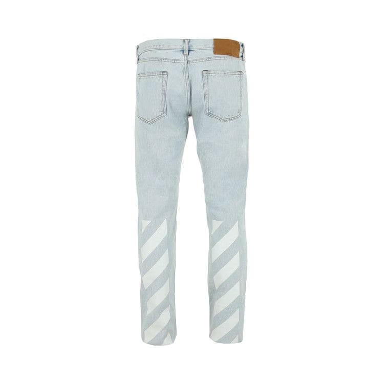 Off-White Diag Tab Slim Jeans Bleach Blue