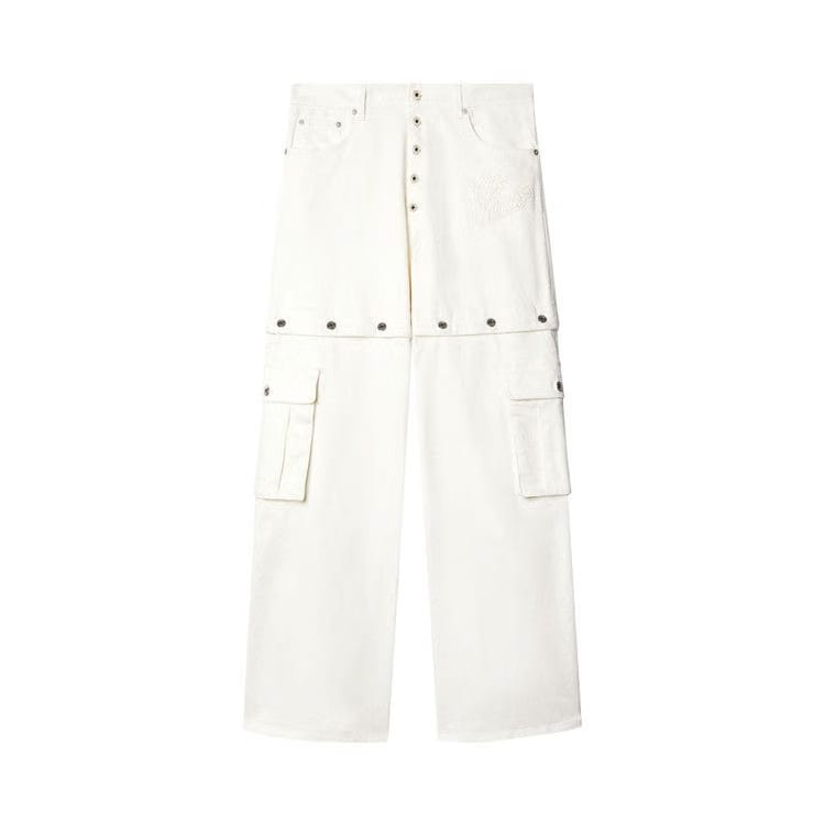 Off-White 90s Mid Rise Straight Leg Jeans White