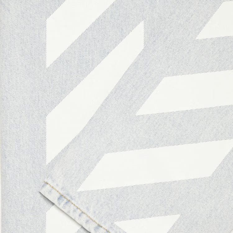 Off-White Diag Tab Arrow Slim Jean Bleach Blue