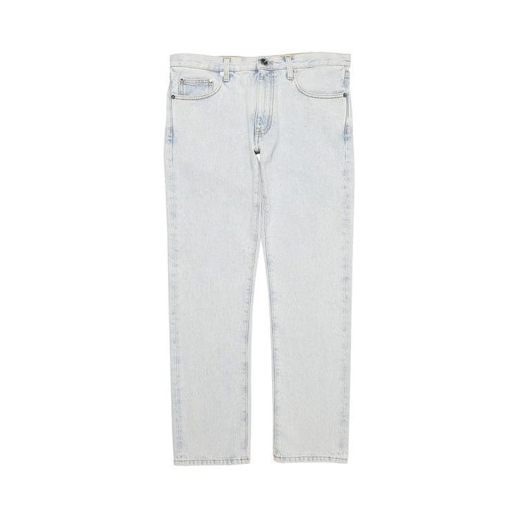 Off-White Diag Tab Arrow Slim Jean Bleach Blue