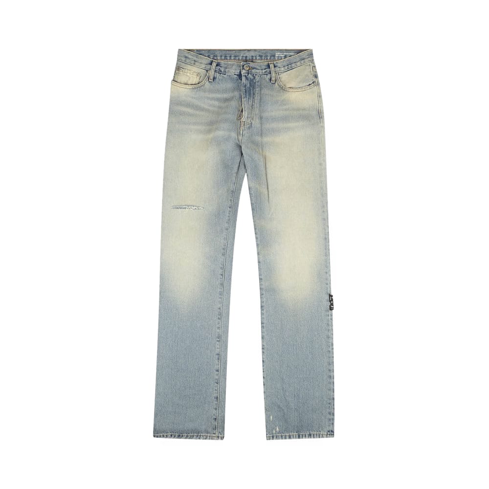 Off-White Distressed Dirty Jean Blue