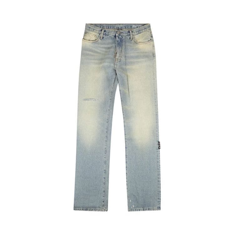Off-White Distressed Dirty Jean Blue
