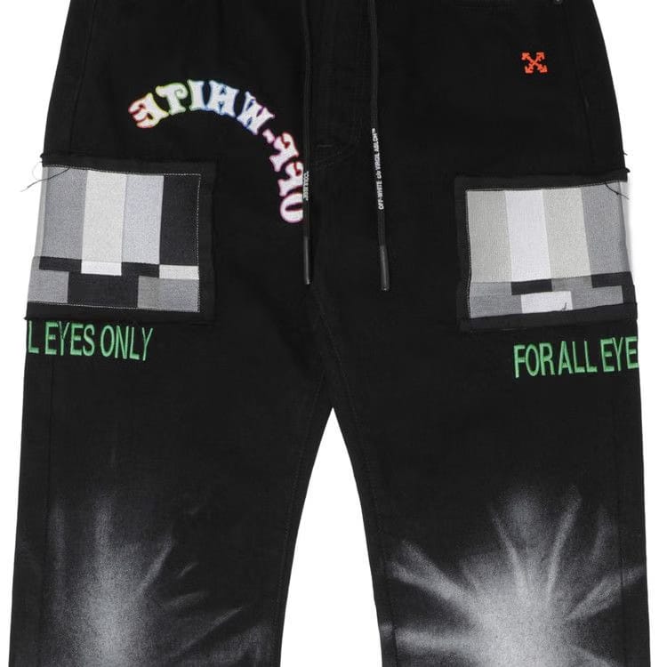 Off-White Ev Bravado Relaxed Jeans Black / Multicolor