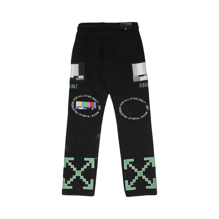 Off-White Ev Bravado Relaxed Jeans Black / Multicolor