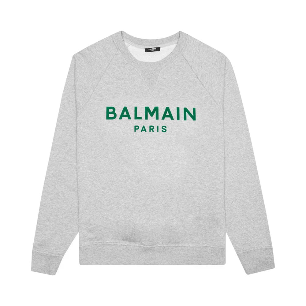 Balmain Flock Sweatshirt Heather Grey