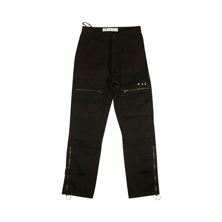Off-White Logo Slim Cargo Pants Black/White