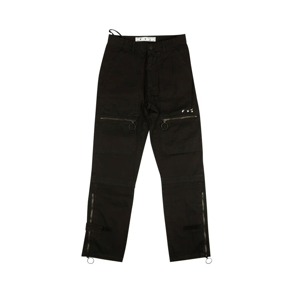 Off-White Logo Slim Cargo Pants Black/White
