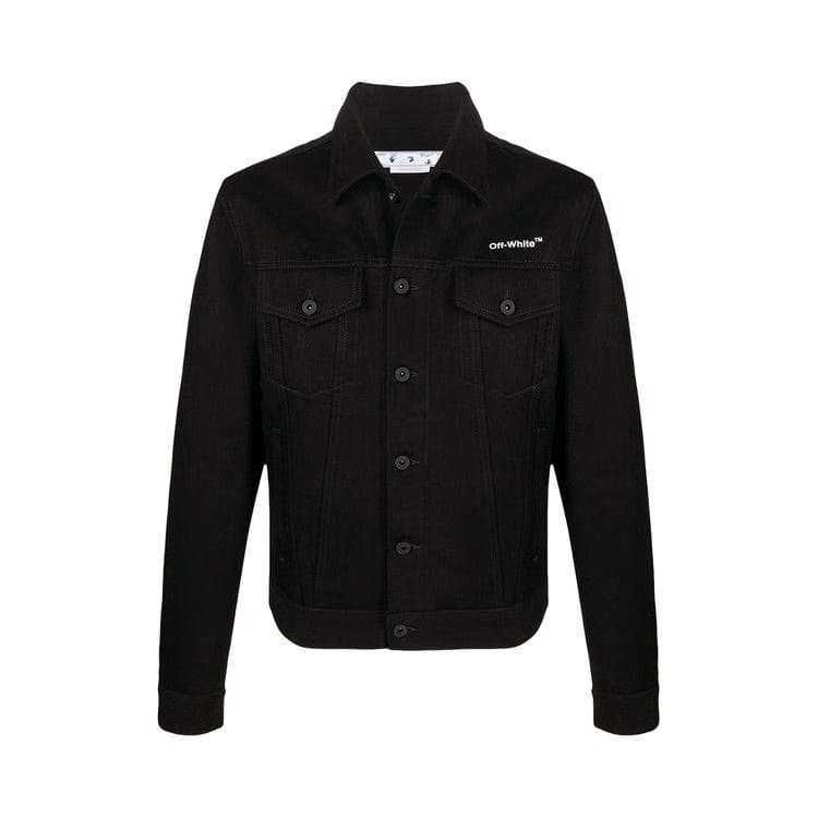 Off-White Diag Tab Slim Denim Jacket Black