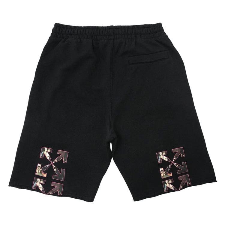 Off-White Sprayed Caravaggio Sweatshort Black/White