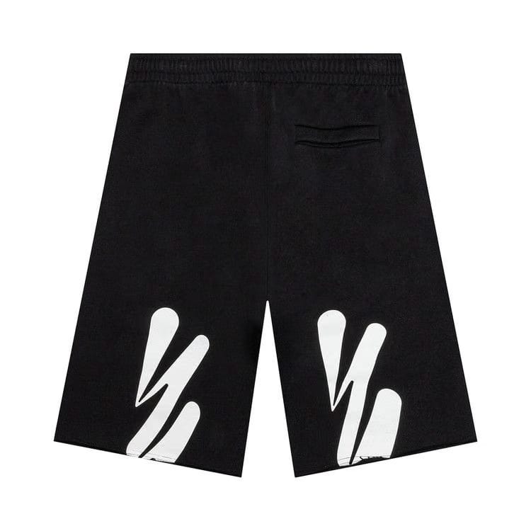 Off-White Wave Diag Sweatshorts Black/White