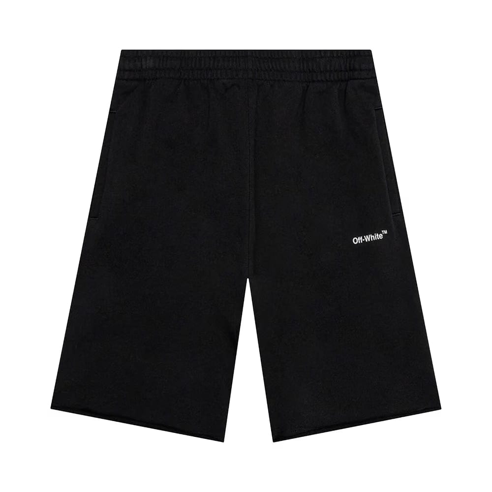 Off-White Wave Diag Sweatshorts Black/White