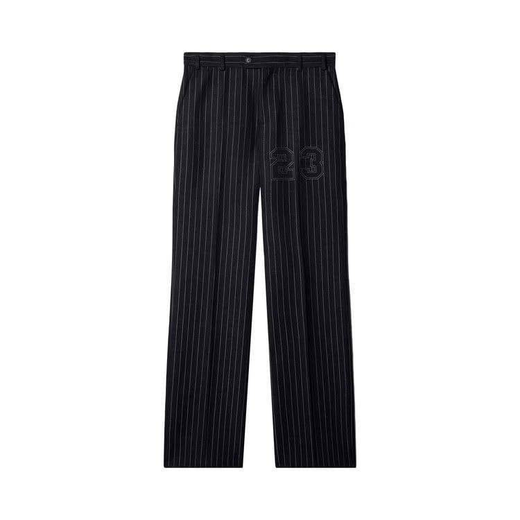 Off-White 23 Print Pinstriped Slim Cut Trousers Blue