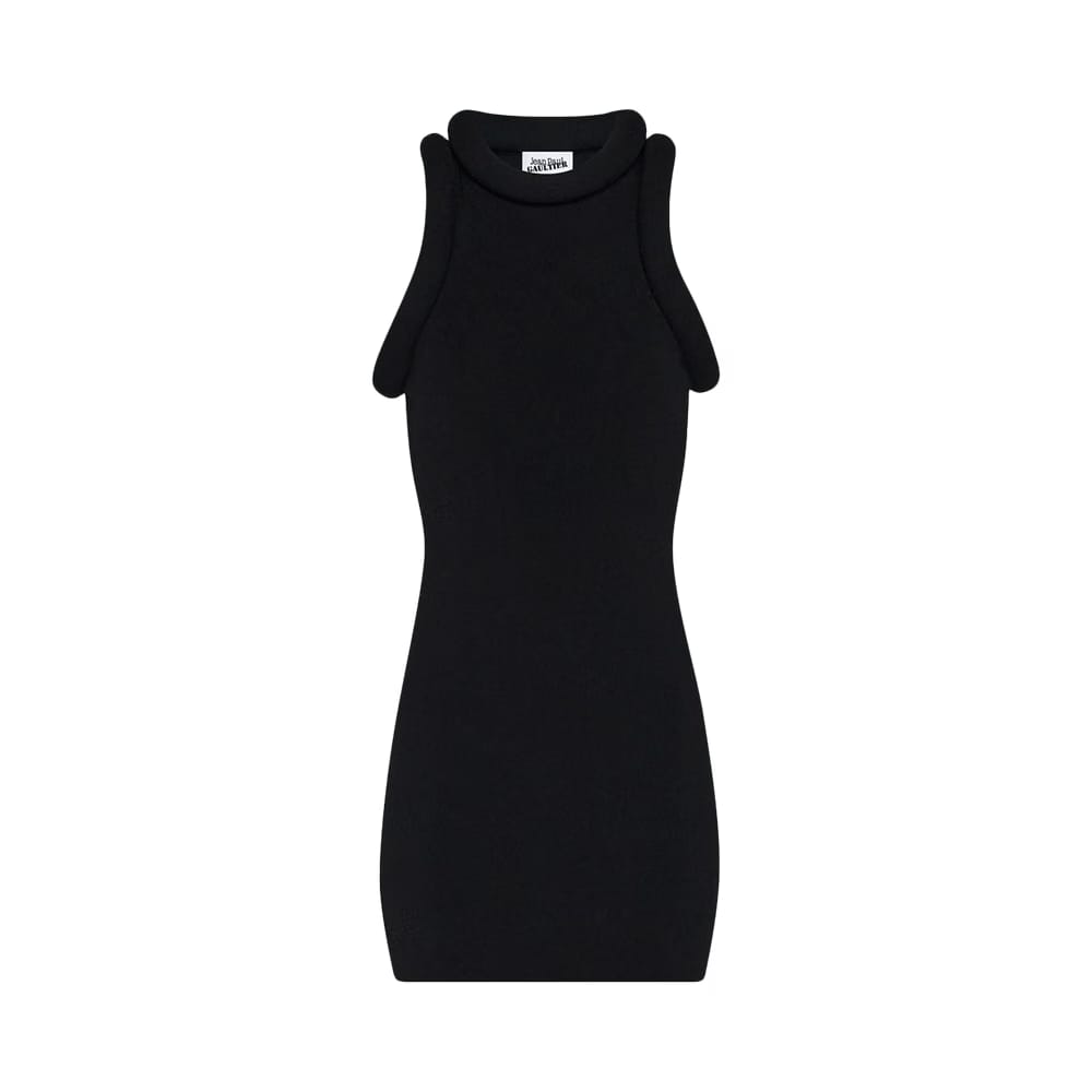 Jean Paul Gaultier Foam Detail Shorts Dress Black