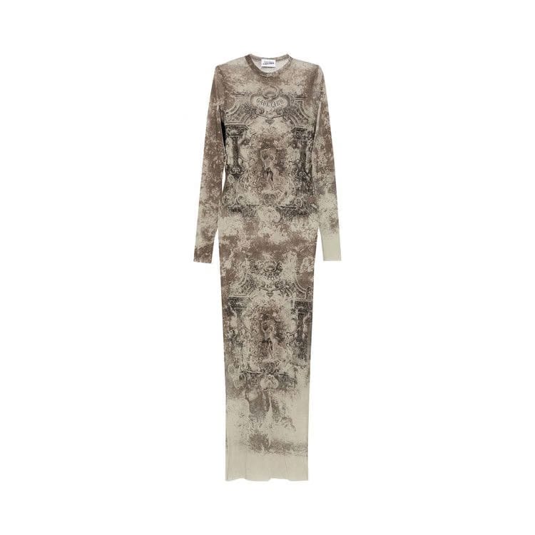 Jean Paul Gaultier Médaillon Long Dress Light Beige/Taupe