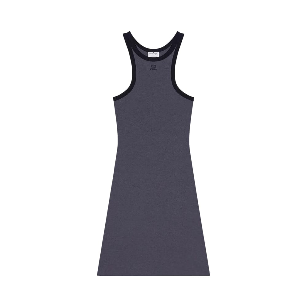 Courrèges Scuba Mini Dress Denim/Black