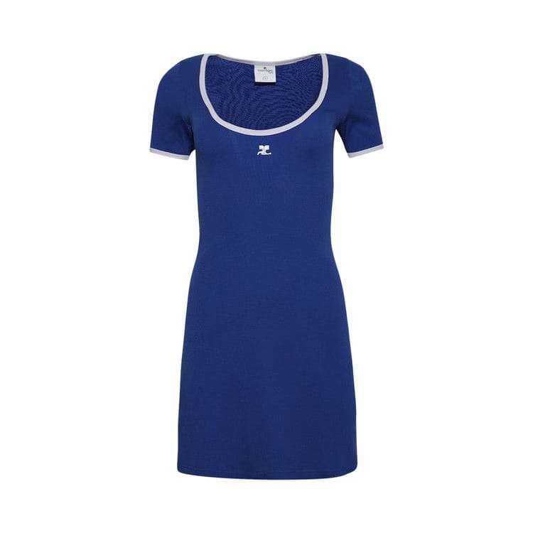 Courrèges Holistic Mini Dress Saphire/Pearl