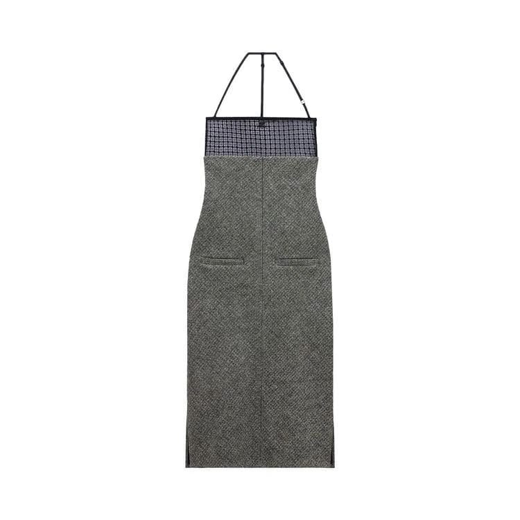 Courrèges Lingerie Bigout Caviar Long Dress Black/White