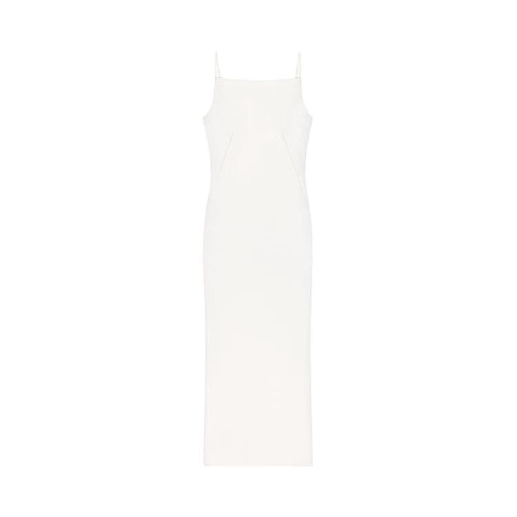 Givenchy Square Neckline Long Dress Ivory