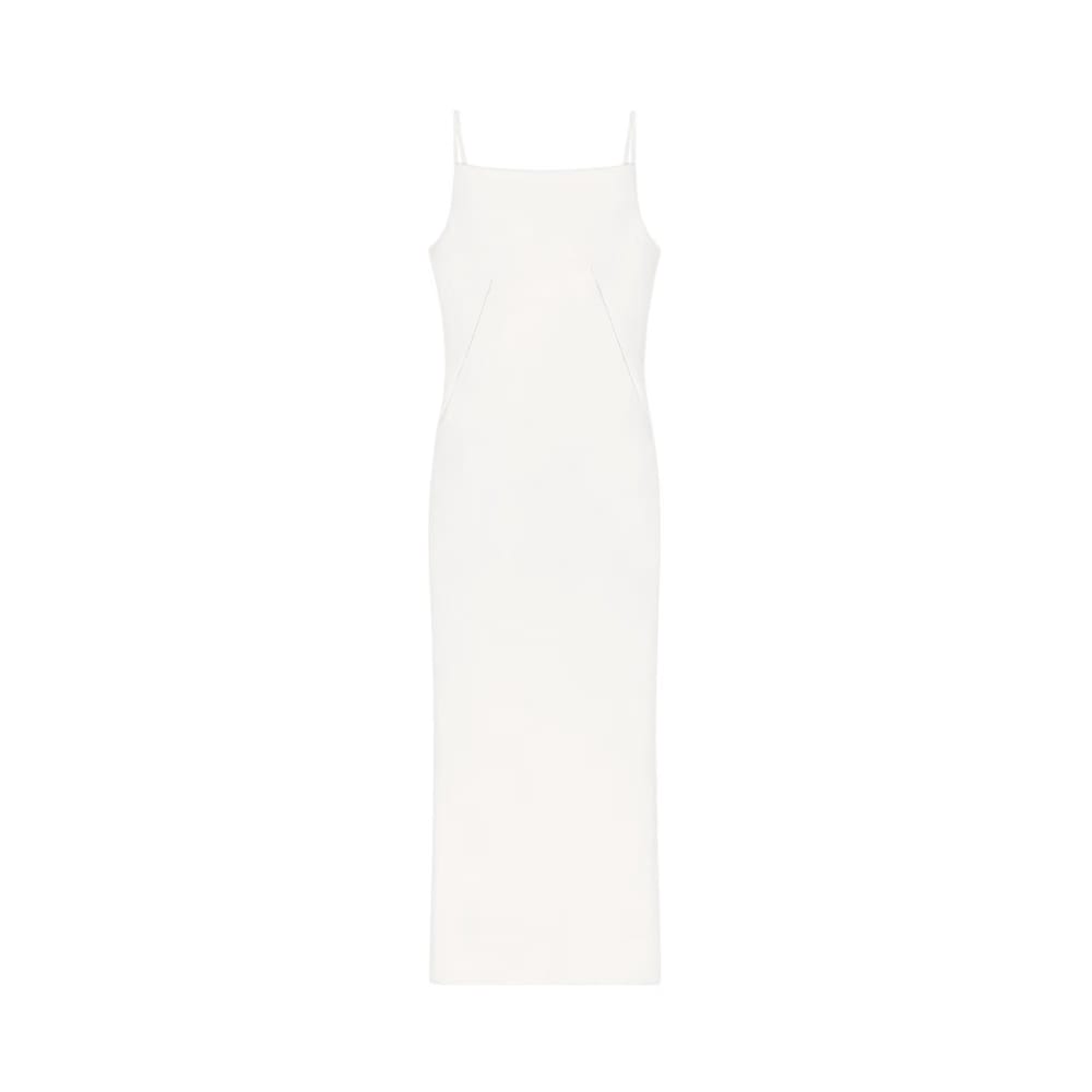 Givenchy Square Neckline Long Dress Ivory