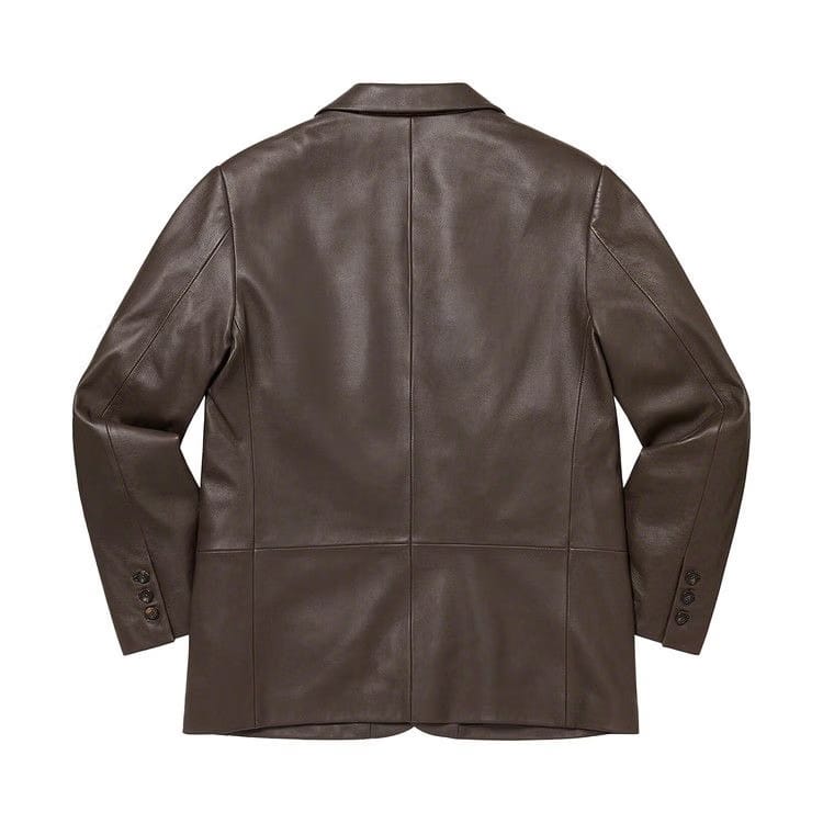 Supreme Leather Blazer Brown