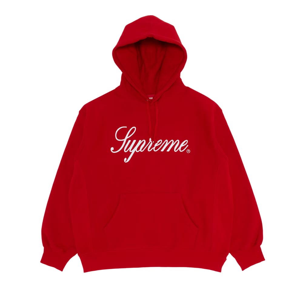 Supreme Raised Script Hoodie Red