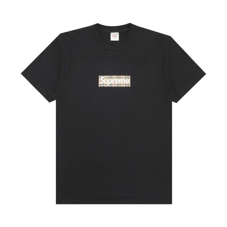 Supreme x Burberry Box Logo Black T-Shirt