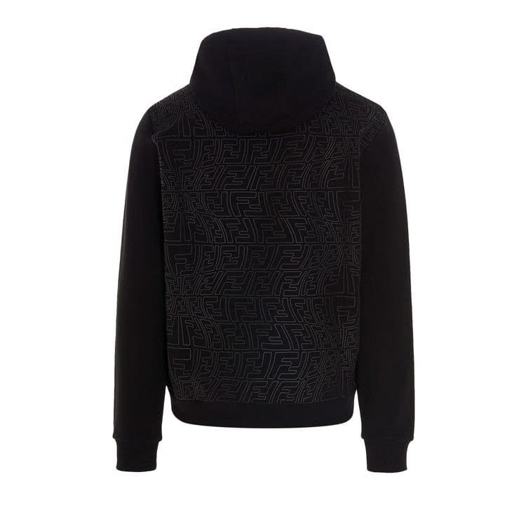 Fendi x Sarah Coleman Rubber Print Fisheye Ff Logo Hoodie Black