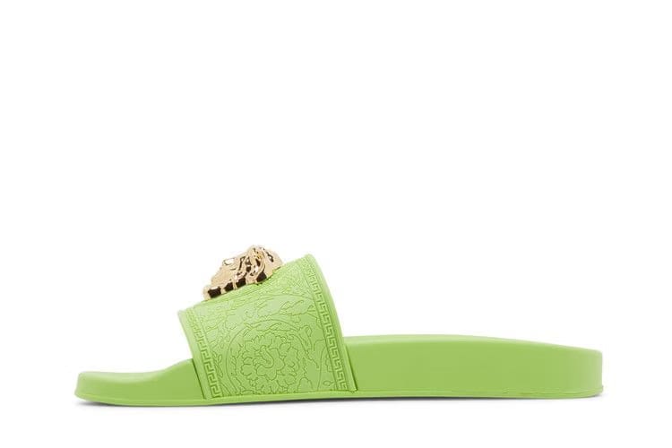 Versace Wmns Palazzo Pool Slides 'Neon Green'