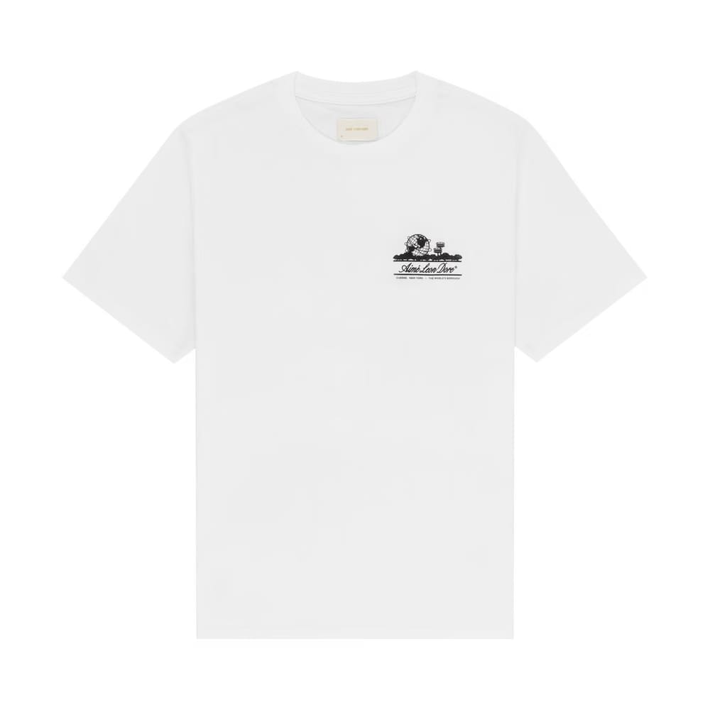 Aimé Leon Dore Unisphere Shorts-Sleeve T-Shirt Bright White