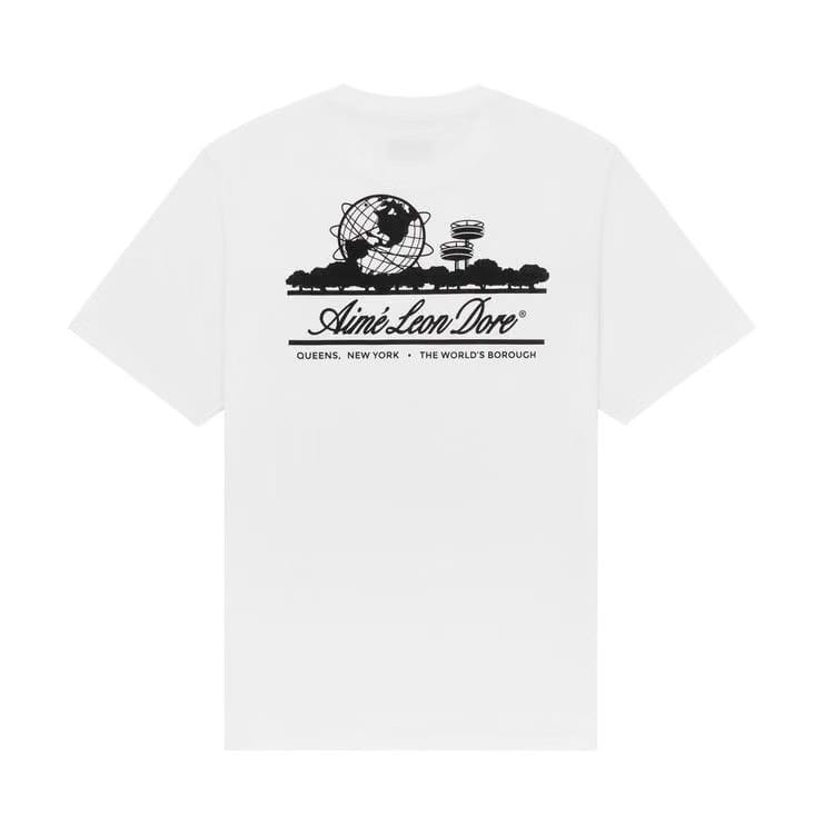 Aimé Leon Dore Unisphere Shorts-Sleeve T-Shirt Bright White