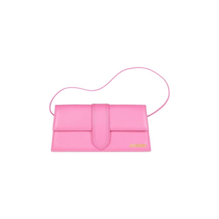 Jacquemus The Long Bambino Smooth Leather Structured Shoulder Bag Pink