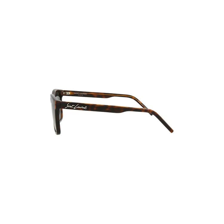 Saint Laurent Rectangle Frame Injection Sunglasses Brown