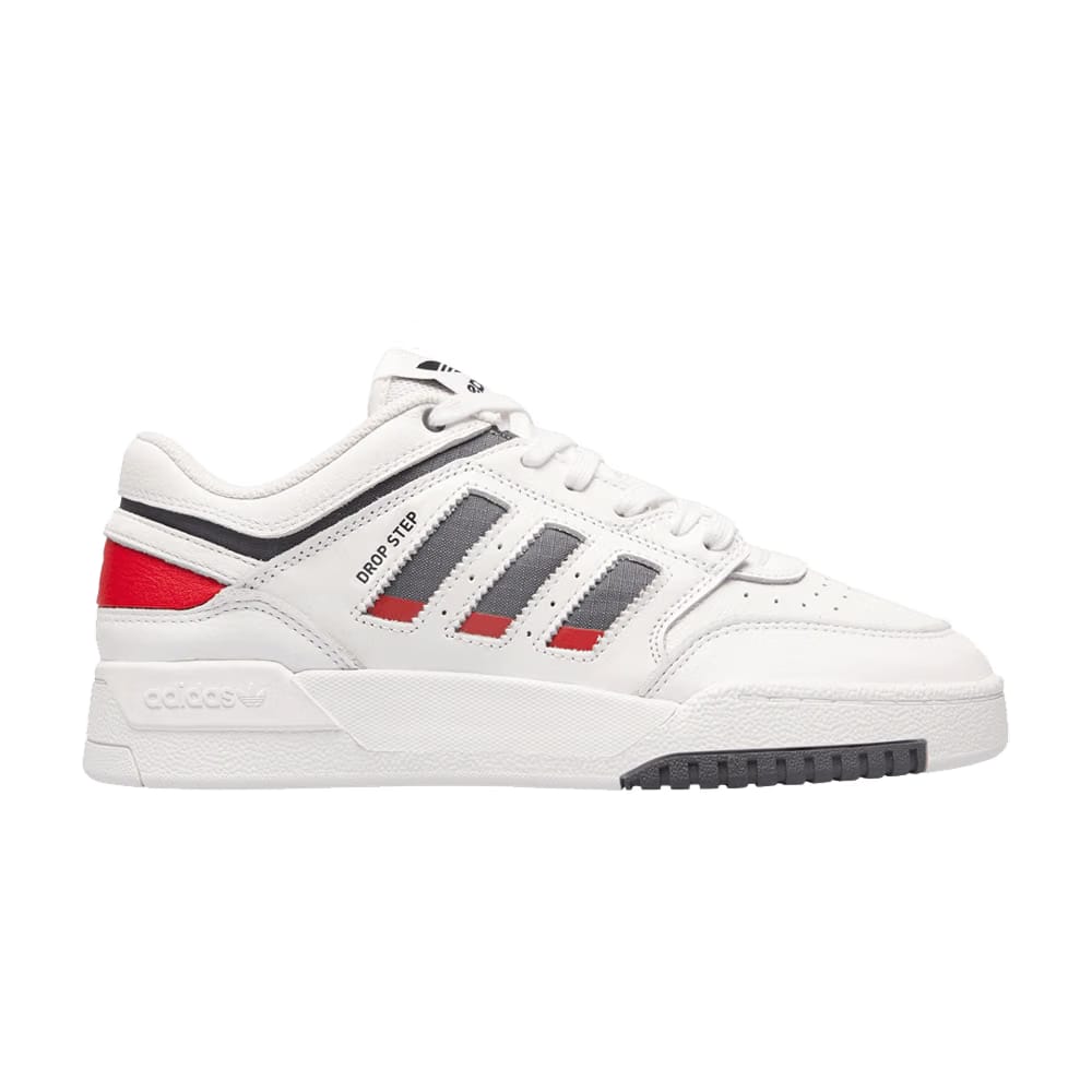 Adidas Drop Step Low White Grey Scarlet