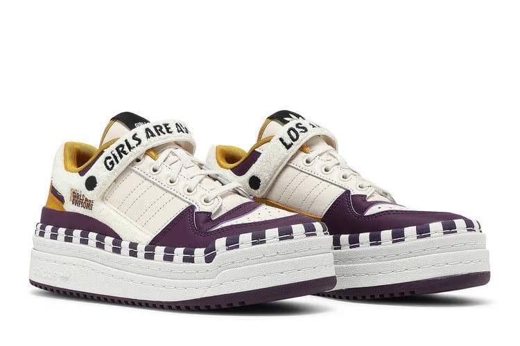 Girls Are Awesome x adidas Wmns Triple Platforum Low 'White Purple Beauty'