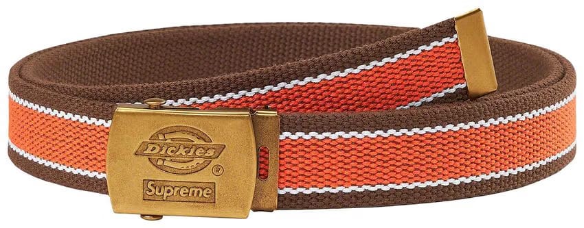 Supreme x Dickies Stripe Webbing Belt Brown