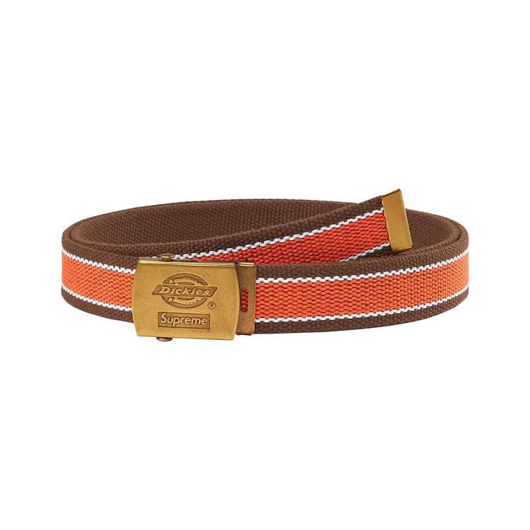 Supreme x Dickies Stripe Webbing Belt Brown