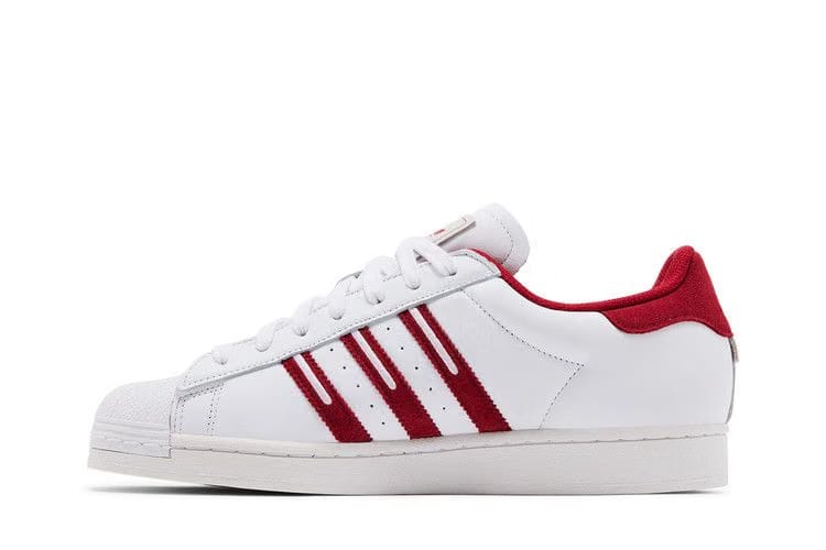 Adidas Superstar Embroidered Red Stripes