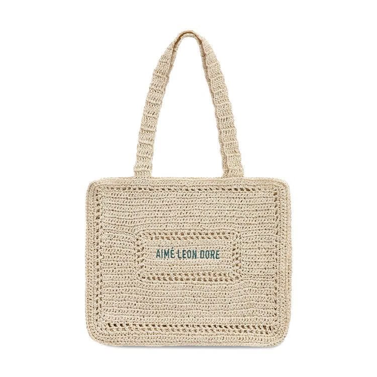 Aimé Leon Dore Crochet Tote Bag Natural