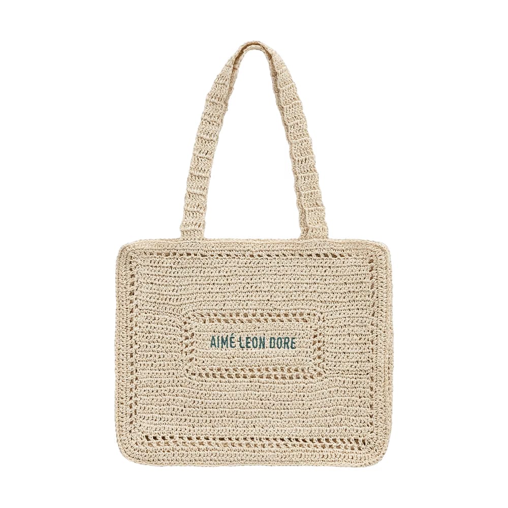Aimé Leon Dore Crochet Tote Bag Natural