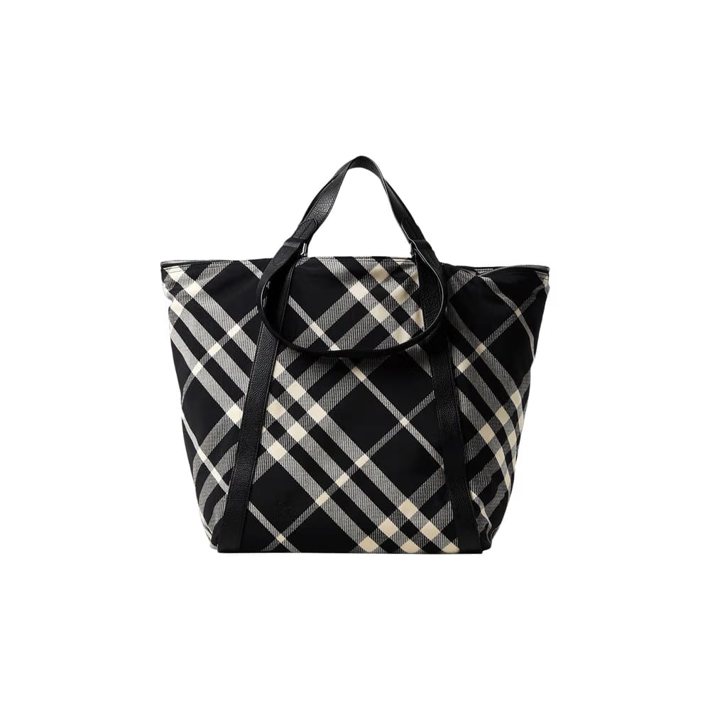 Burberry Canvas Tote Bag Black/Calico