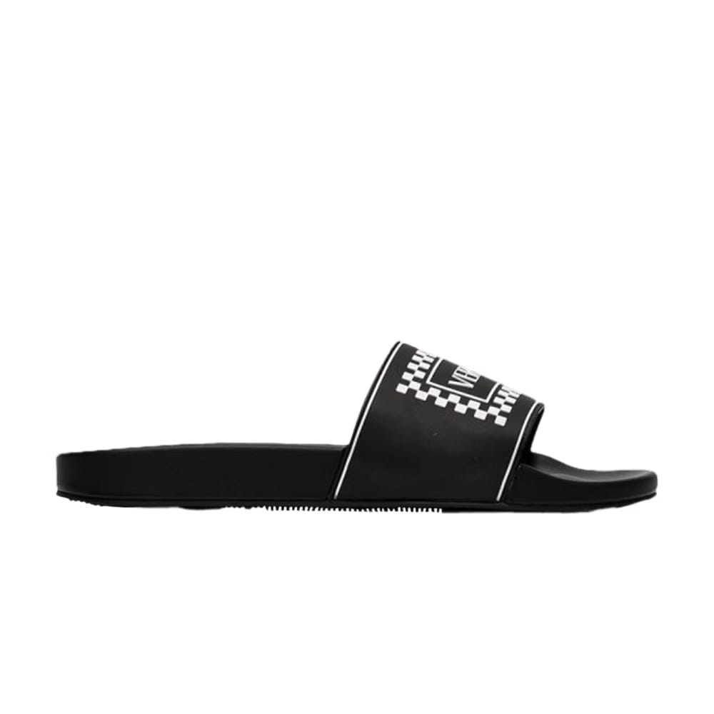 Versace Logo Pool Slide Black Blackboard
