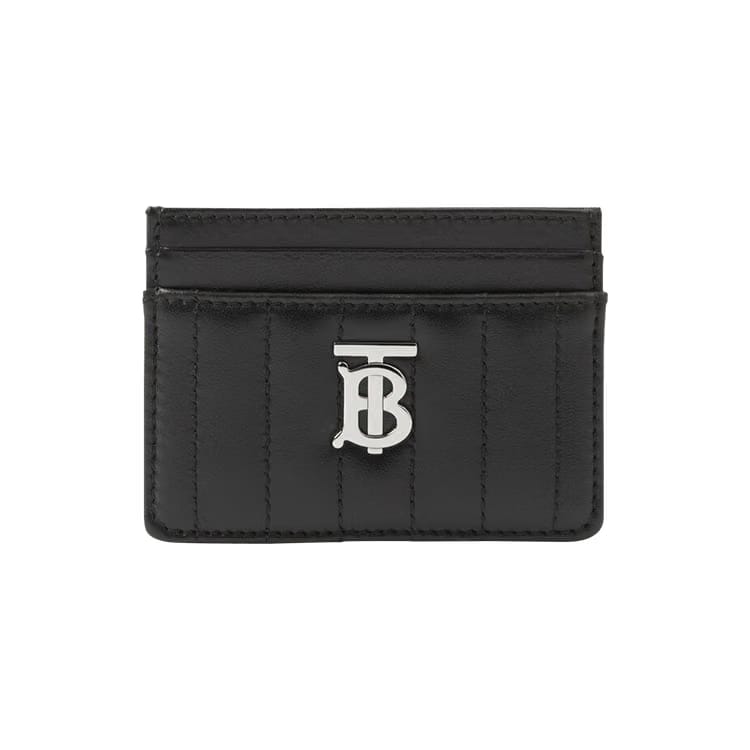 Burberry Lola Quilted Card Case Black/Palladio
