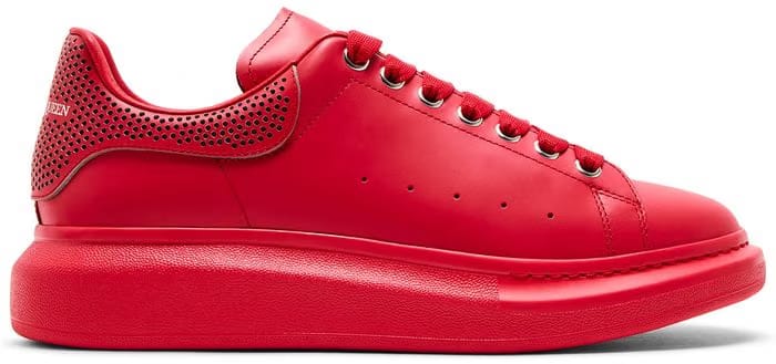 Alexander McQueen Oversized Sneaker Lust Red Perforated Heel