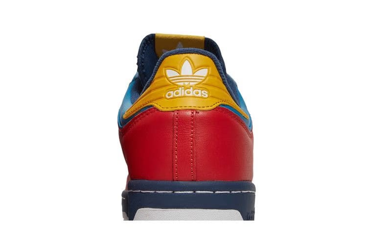 Human Made x adidas Rivalry Low Scarlet Aqua