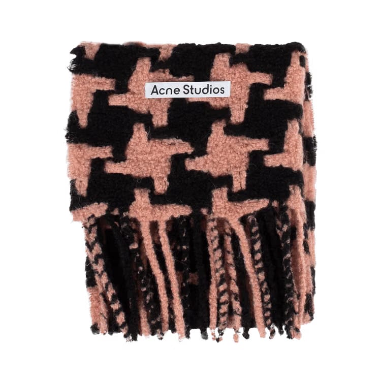 Acne Studios Printed Scarf Black/Pink