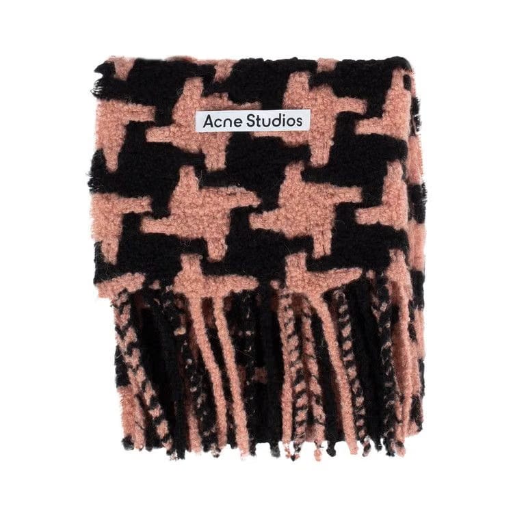 Acne Studios Printed Scarf Black/Pink