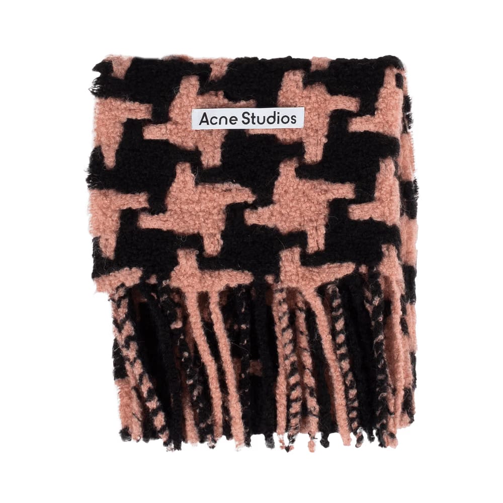 Acne Studios Printed Scarf Black/Pink