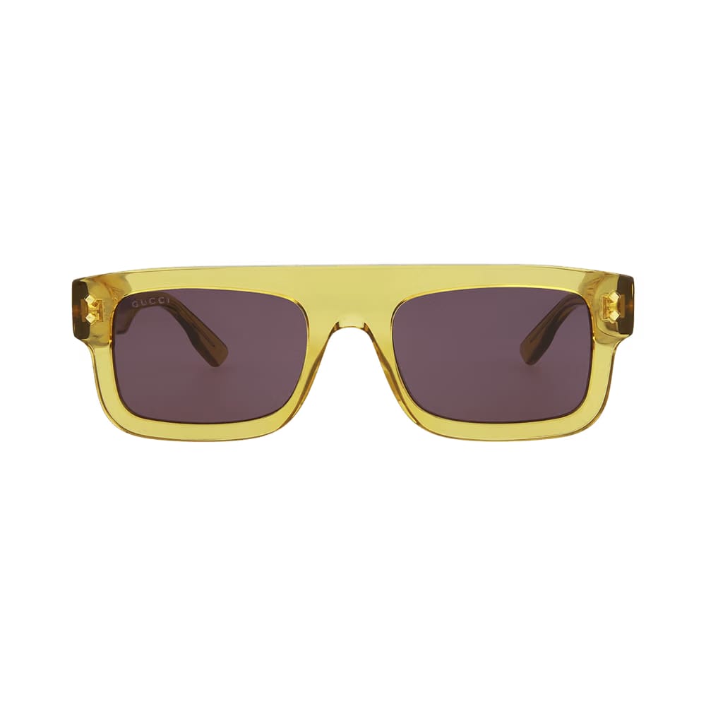 Gucci Square Frame Sunglasses Yellow/Grey