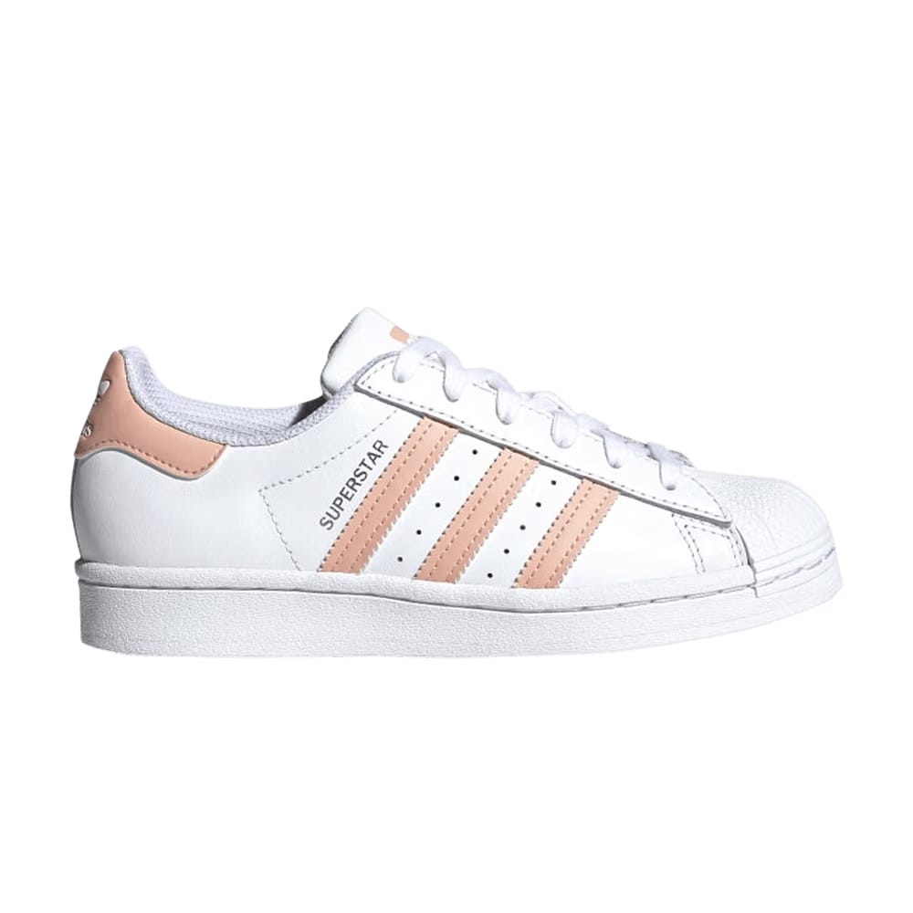Adidas Superstar J White Haze Coral